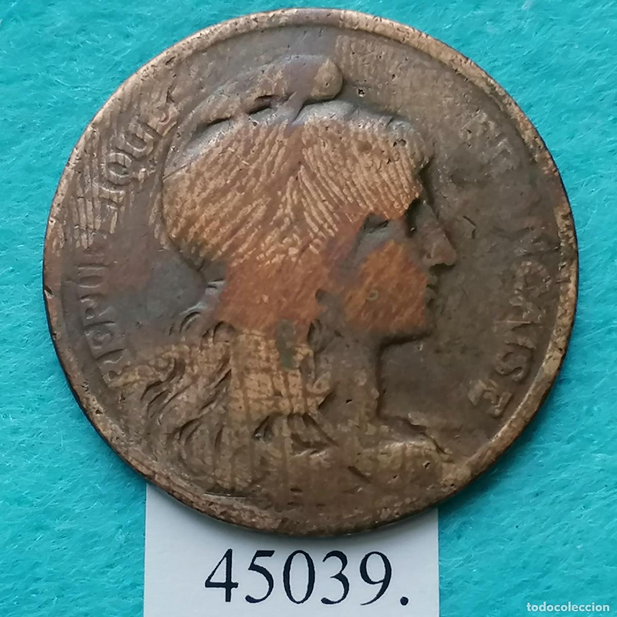 Monedas antiguas de Europa: Francia 10 c&eacute;ntimos 1915 - Foto 1