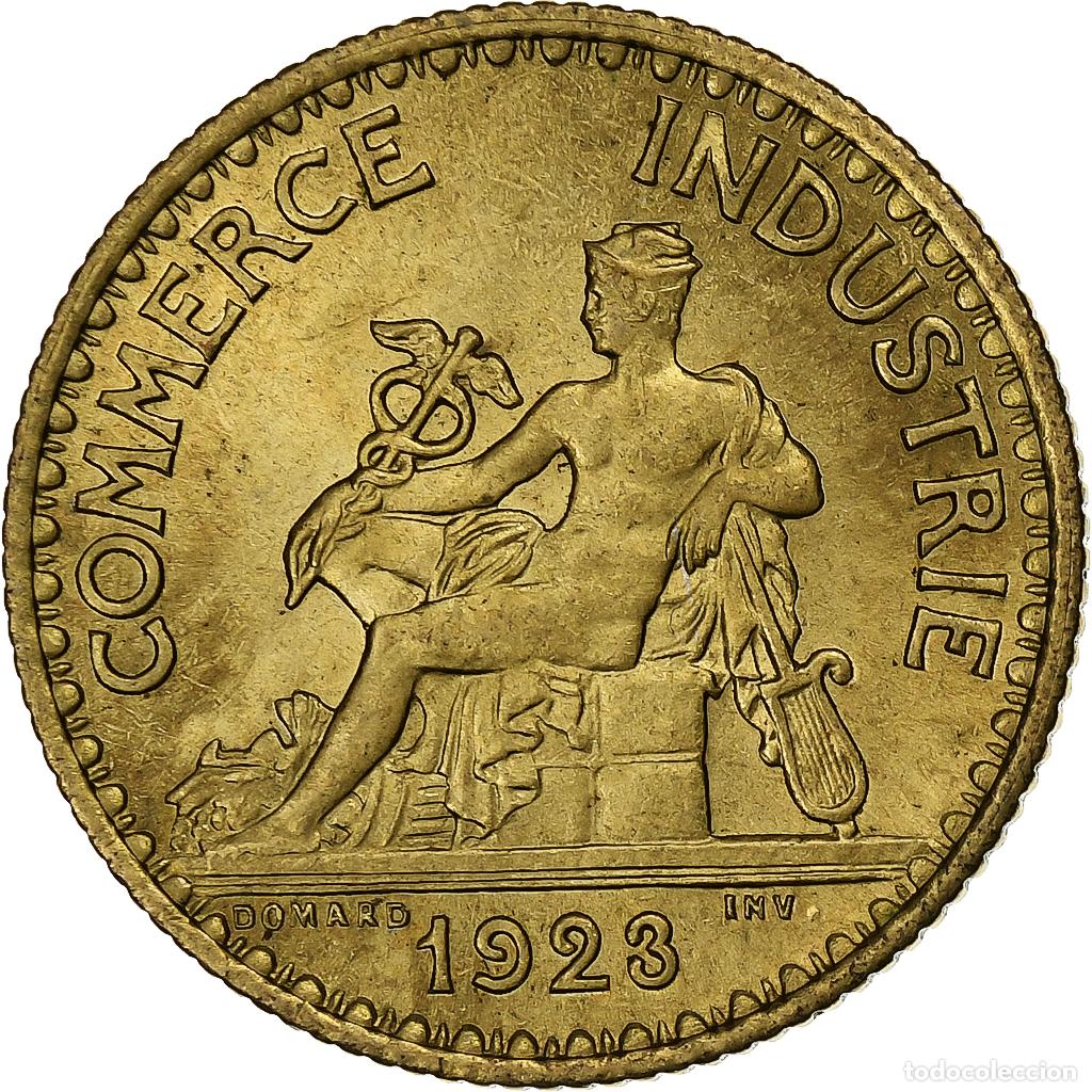Alte M&uuml;nzen aus Europa: [#1309482] Francia, Franc, Chambre de commerce, 1923, Paris, Cuproaluminio, EBC