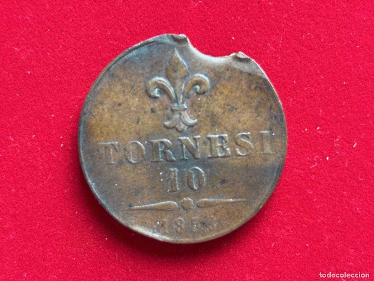 Monedas antiguas de Europa: 10 Tornesi Francisco II, 1859 - Foto 2