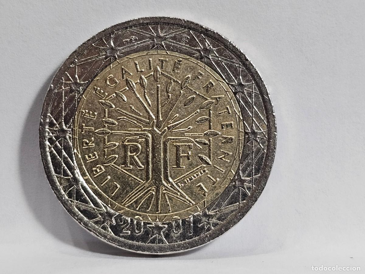 Monedas antiguas de Europa: 2&euro; de Francia 2001 error acu&ntilde;acion - Foto 1