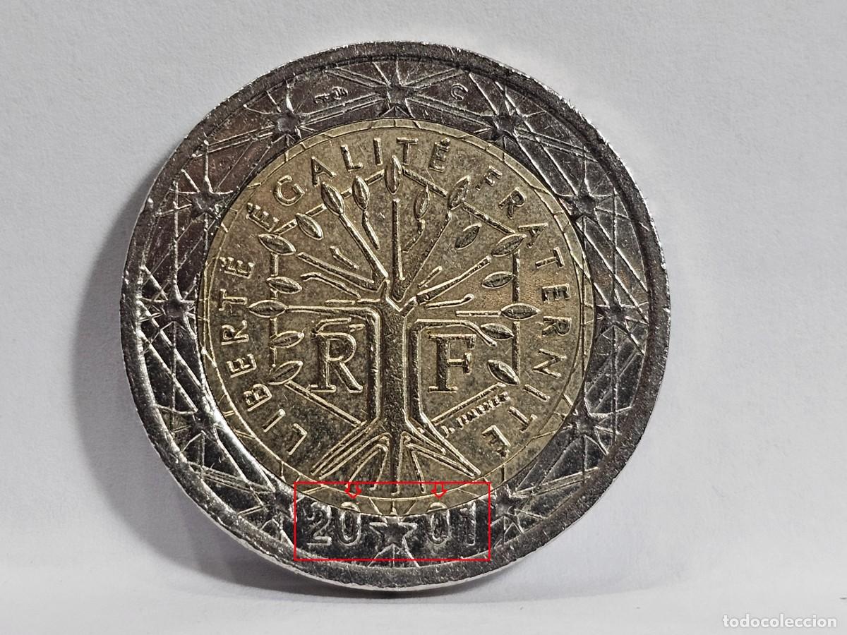 Monedas antiguas de Europa: 2&euro; de Francia 2001 error acu&ntilde;acion - Foto 2