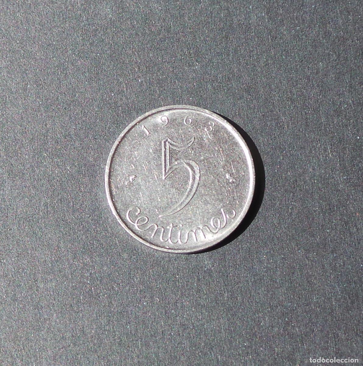 Monedas antiguas de Europa: FRANCIA.- 5 C&Eacute;NTIMOS 1963. - Foto 1