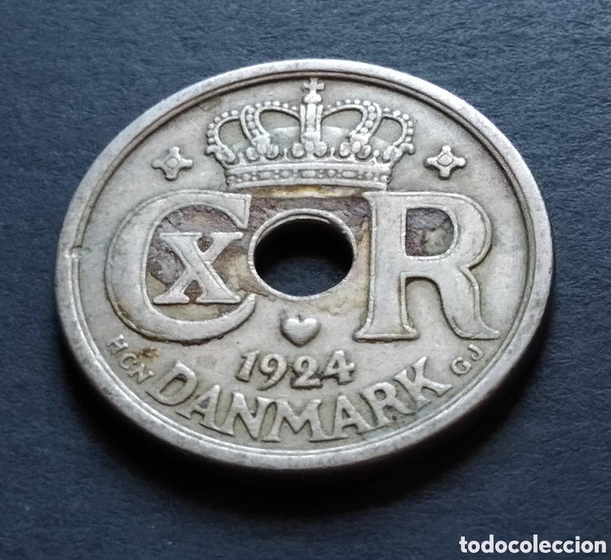 Monedas antiguas de Europa: MONEDA - DINAMARCA 25 ORE 1924 - Foto 4