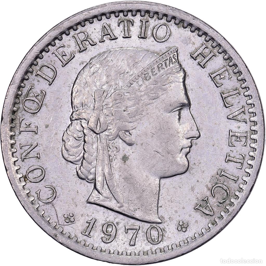Monete antiche di Europa: [#638457] Suiza, 20 Rappen, 1970, Bern, Cobre - n&iacute;quel, MBC, KM:29a