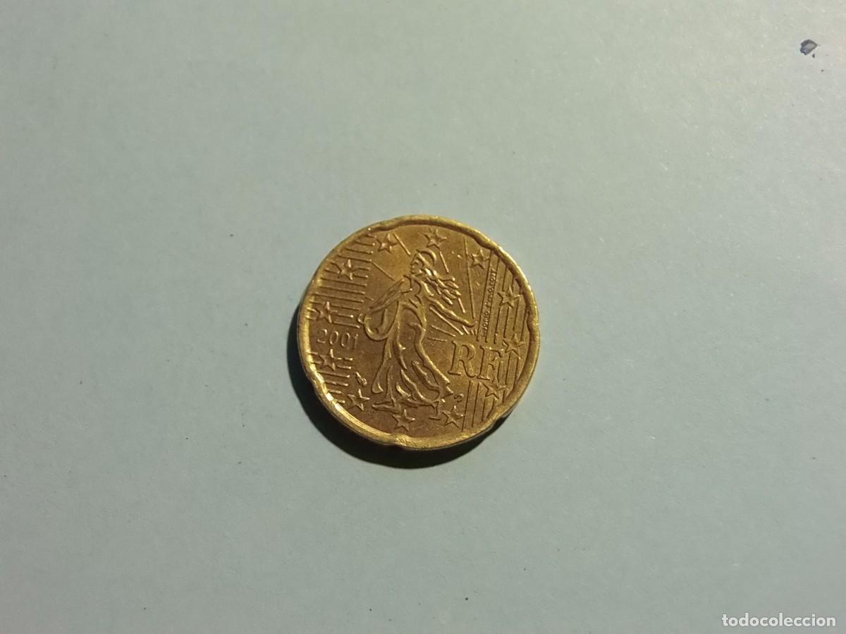 Monedas antiguas de Europa: FRANCIA 20 C&Eacute;NTIMOS 2001 - BC. - Foto 1