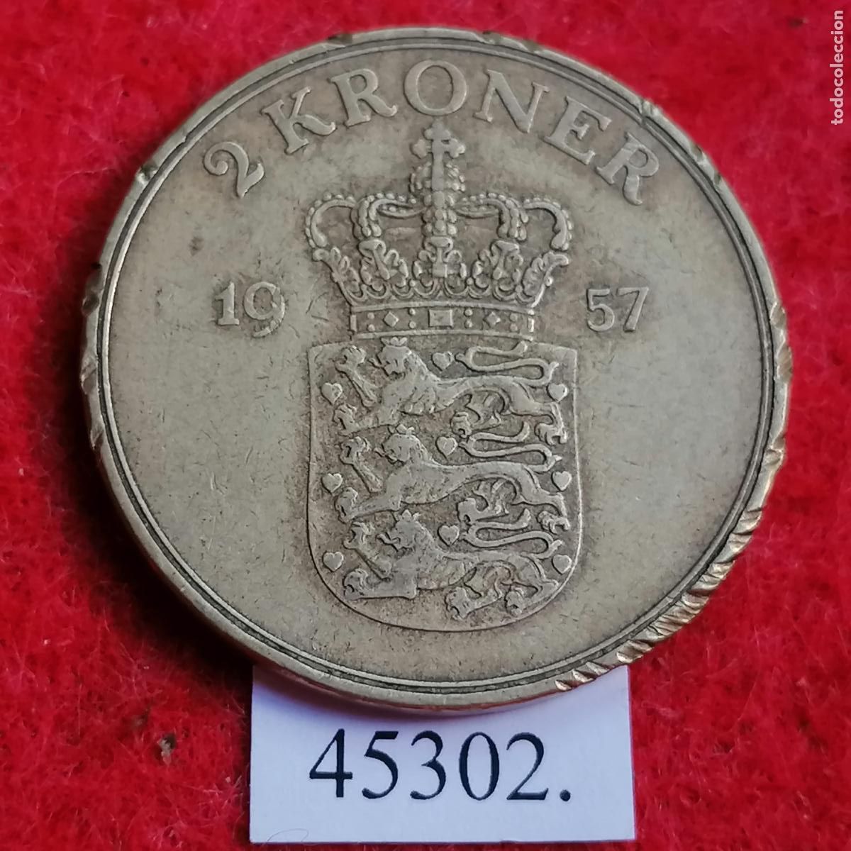 Monedas antiguas de Europa: Dinamarca 2 coronas 1957 - Foto 2