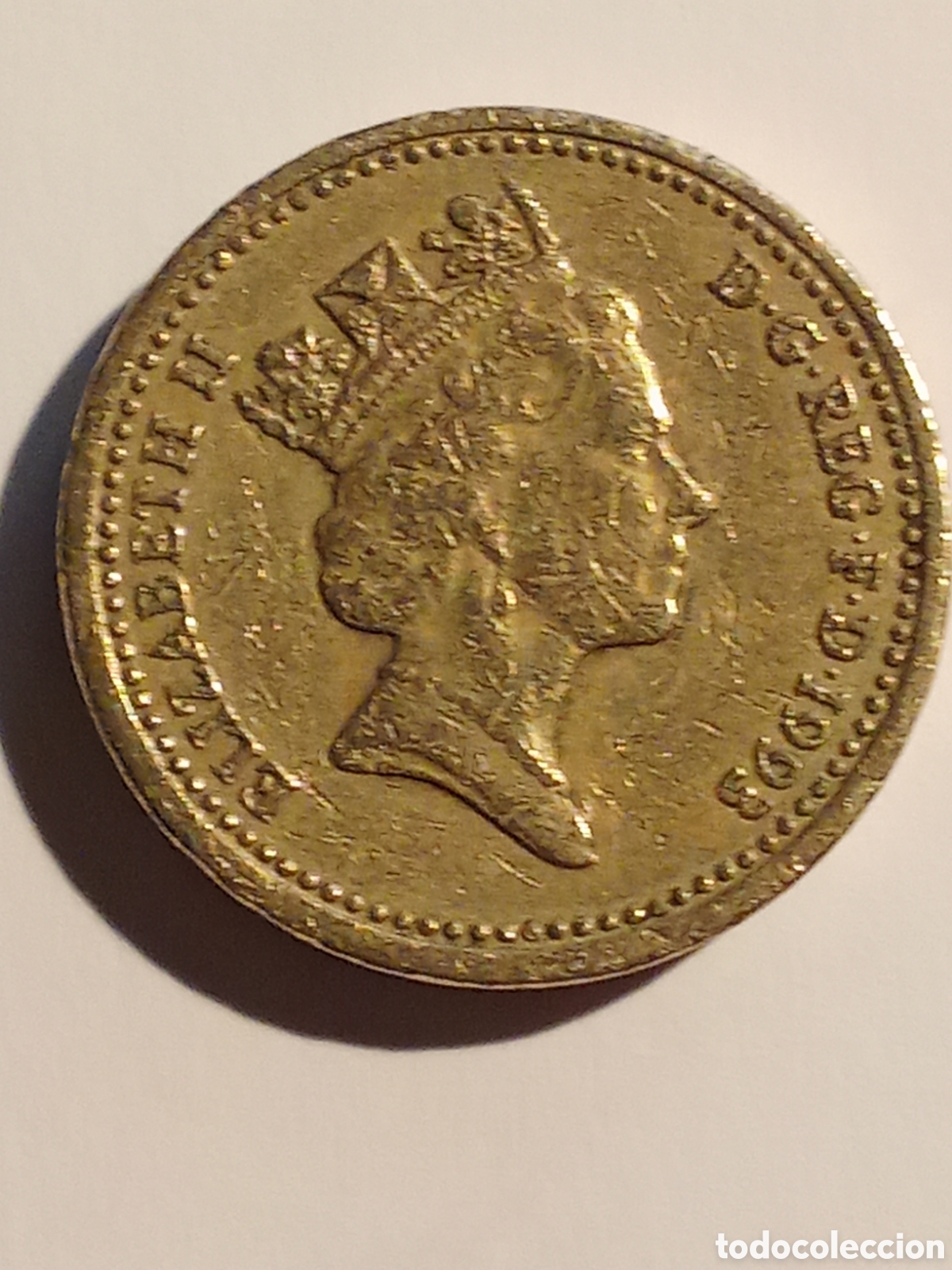 Monedas antiguas de Europa: moneda Inglaterra ONE POUND 1993 B-100 - Foto 1