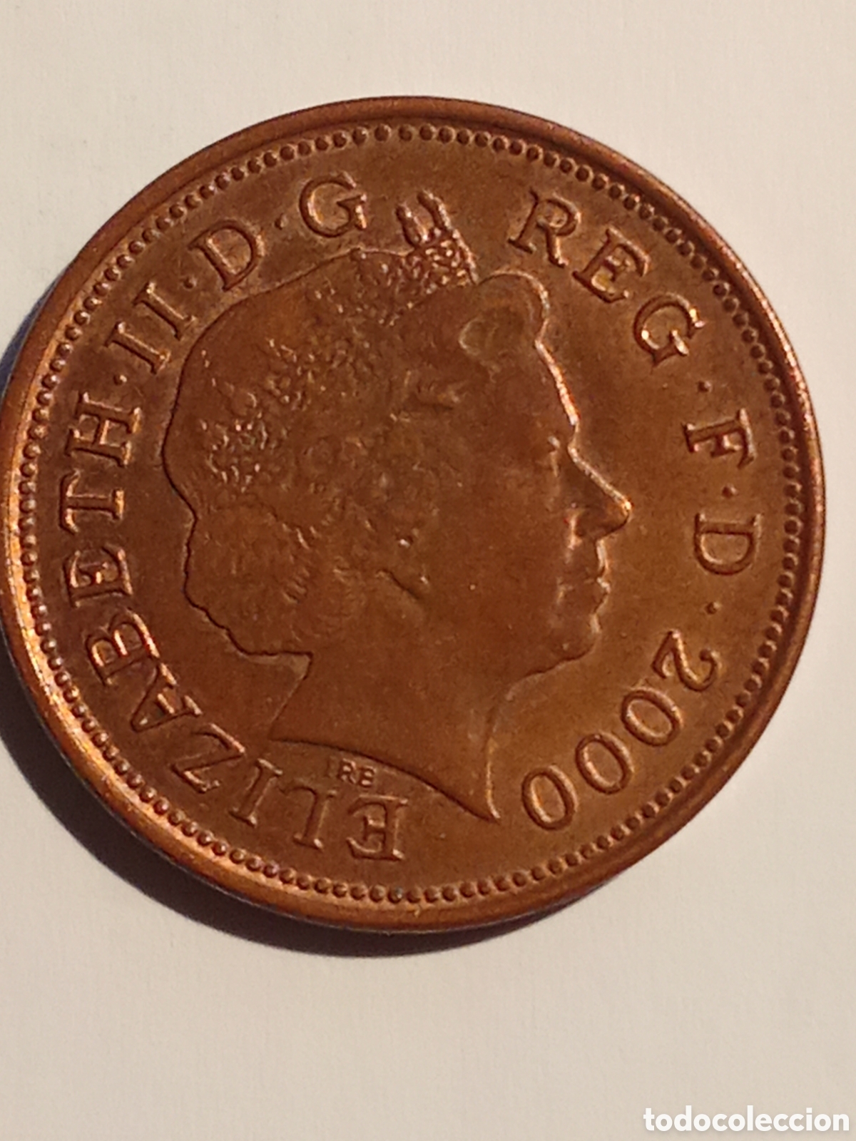 Monedas antiguas de Europa: moneda Inglaterra TWO PENCE 2000 D-100 - Foto 1