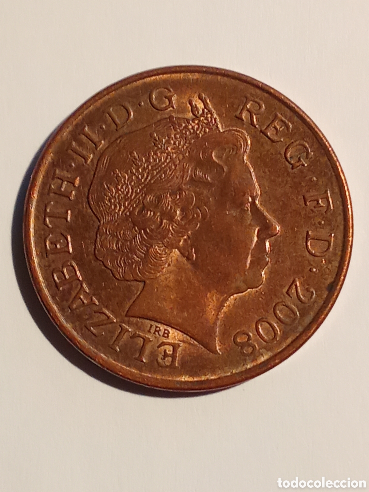Monedas antiguas de Europa: moneda Inglaterra TWO PENCE 2008 D-100 - Foto 1