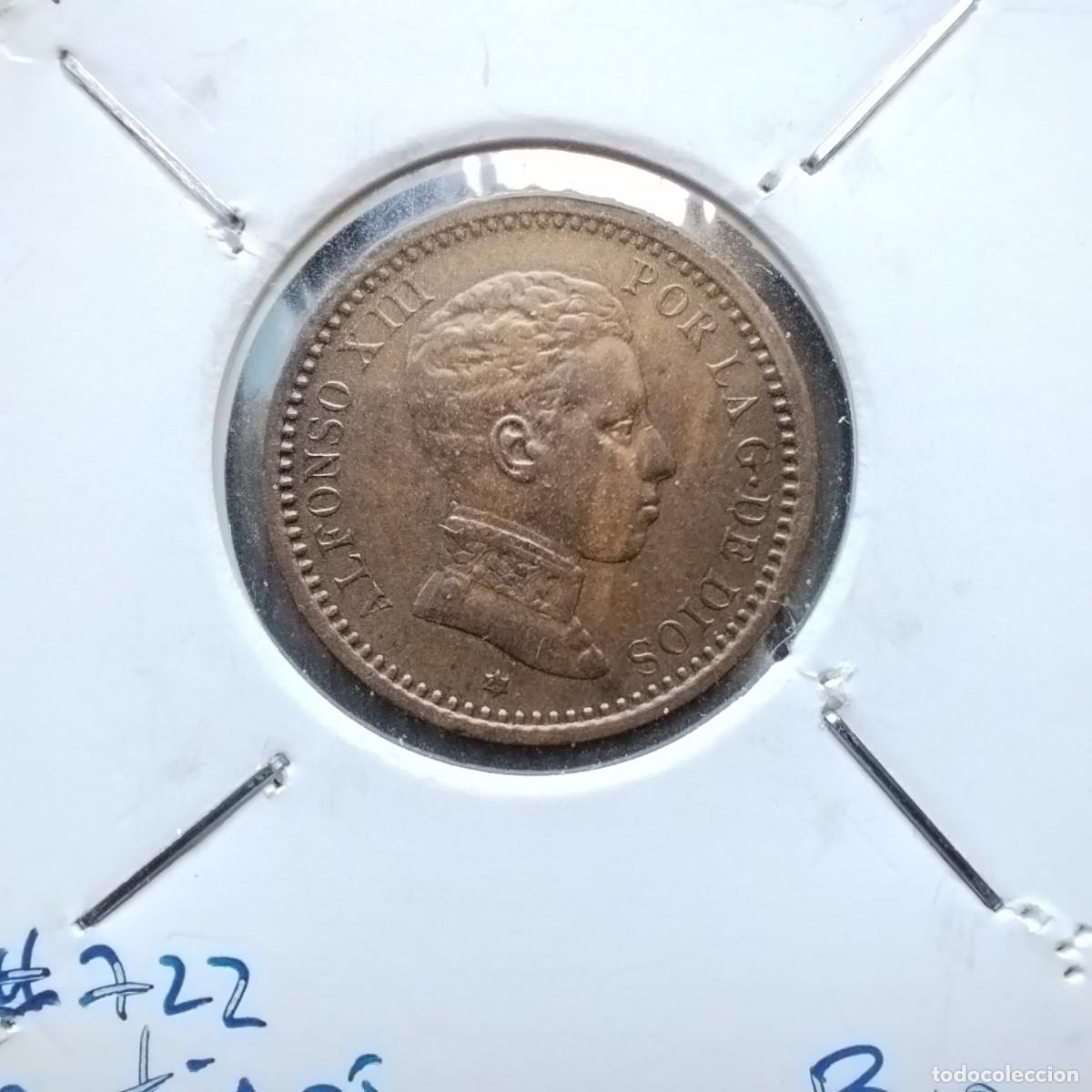 Monedas antiguas de Europa: Moneda 2 centimos, Espa&ntilde;a 1904 - Foto 2