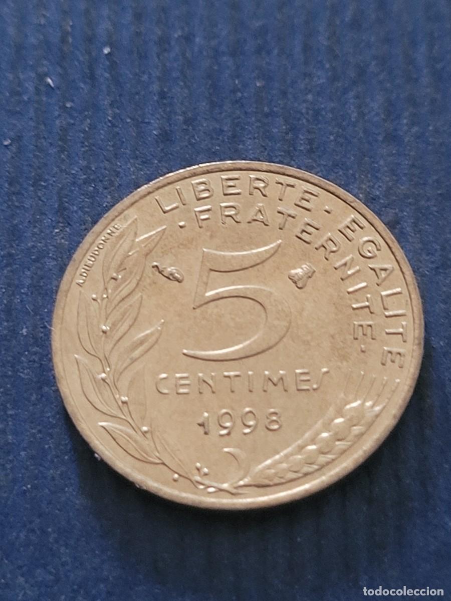 Monedas antiguas de Europa: Moneda 5 c&eacute;ntimos 1998 Francia - Foto 2
