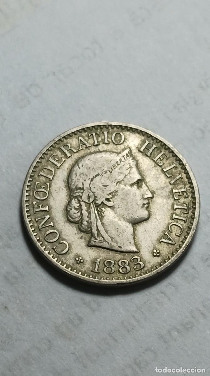 Monedas antiguas de Europa: ERROR - MONEDA SUIZA &rdquo;0&rdquo; RAPPEN 1883 - Foto 2