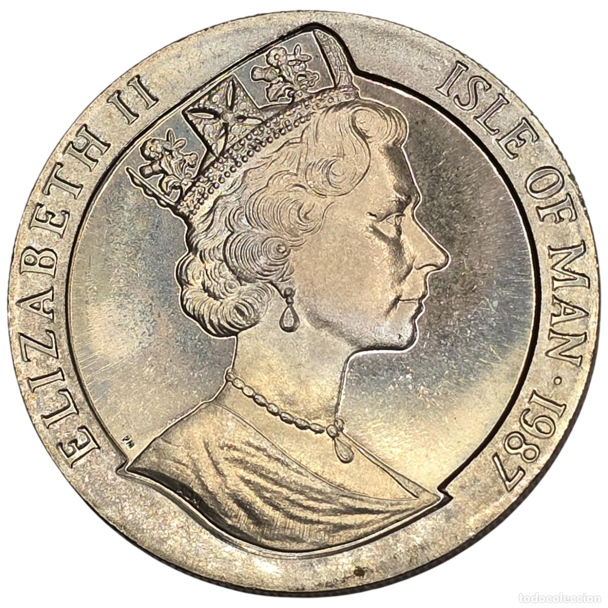 Monedas antiguas de Europa: ISLA DE MAN. CORONA. 1987. - Foto 2