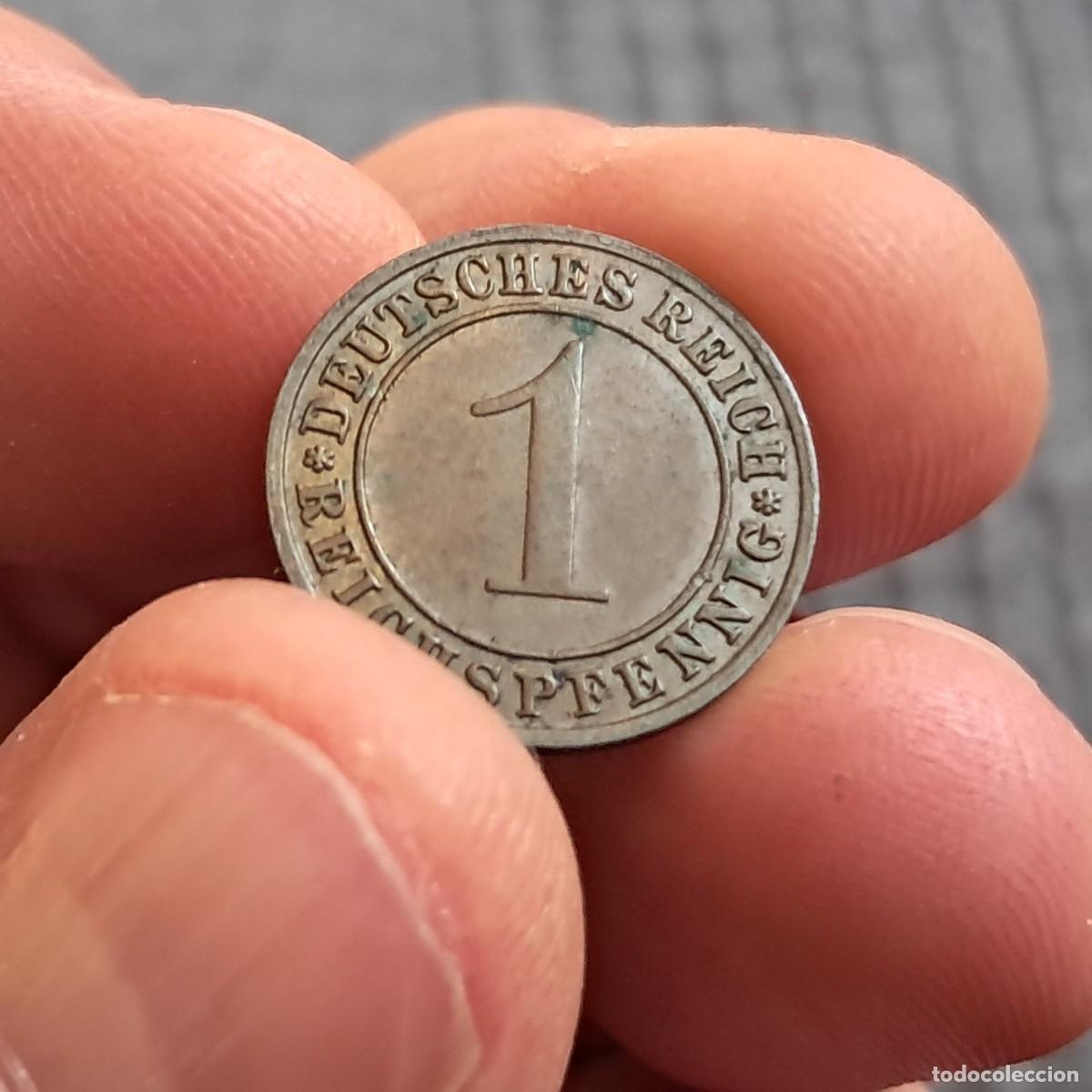 Old Coins of Europe: MONEDA DE ALEMANIA 1 REICHSPFENNIG KM# 37, 1936 F F.