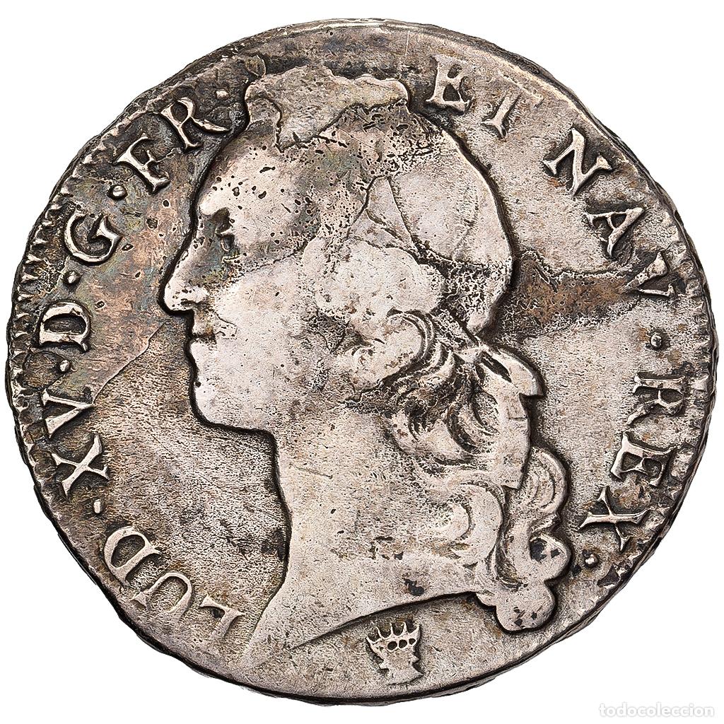 Alte M&uuml;nzen aus Europa: [#138120] Francia, Louis XV, &Eacute;cu au bandeau, 1747, Toulouse, Plata, BC+, Gadoury:322