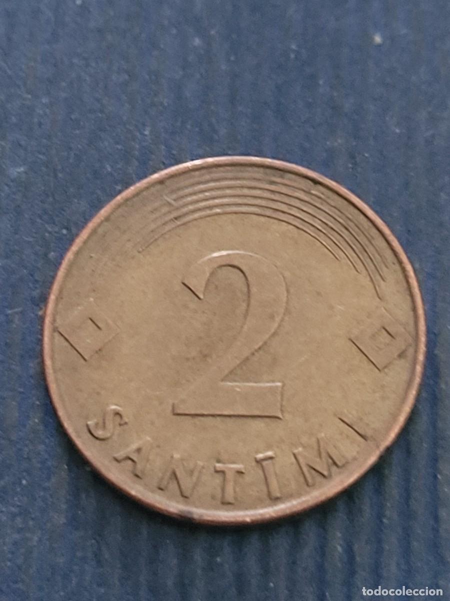 Monedas antiguas de Europa: Moneda 2 santimi 2000 Letonia - Foto 2