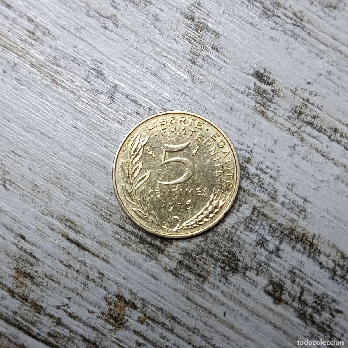 Monedas antiguas de Europa: Francia 5 Centimos 1976 (2789) - Foto 2