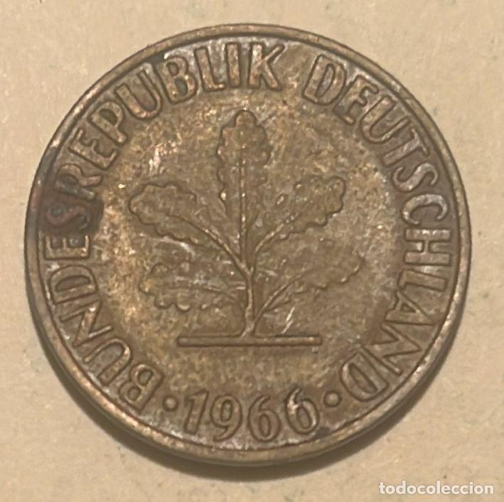 Alte M&uuml;nzen aus Europa: ALEMANIA 10 PFENNIG 1966 F