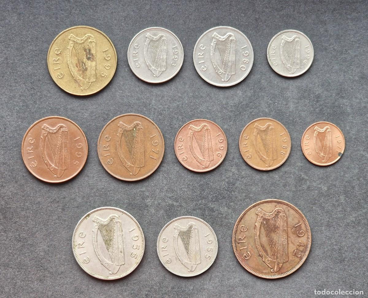 Monedas antiguas de Europa: 12 MONEDAS DE EIRE DE DIFERENTE MODELO (2) - Foto 2