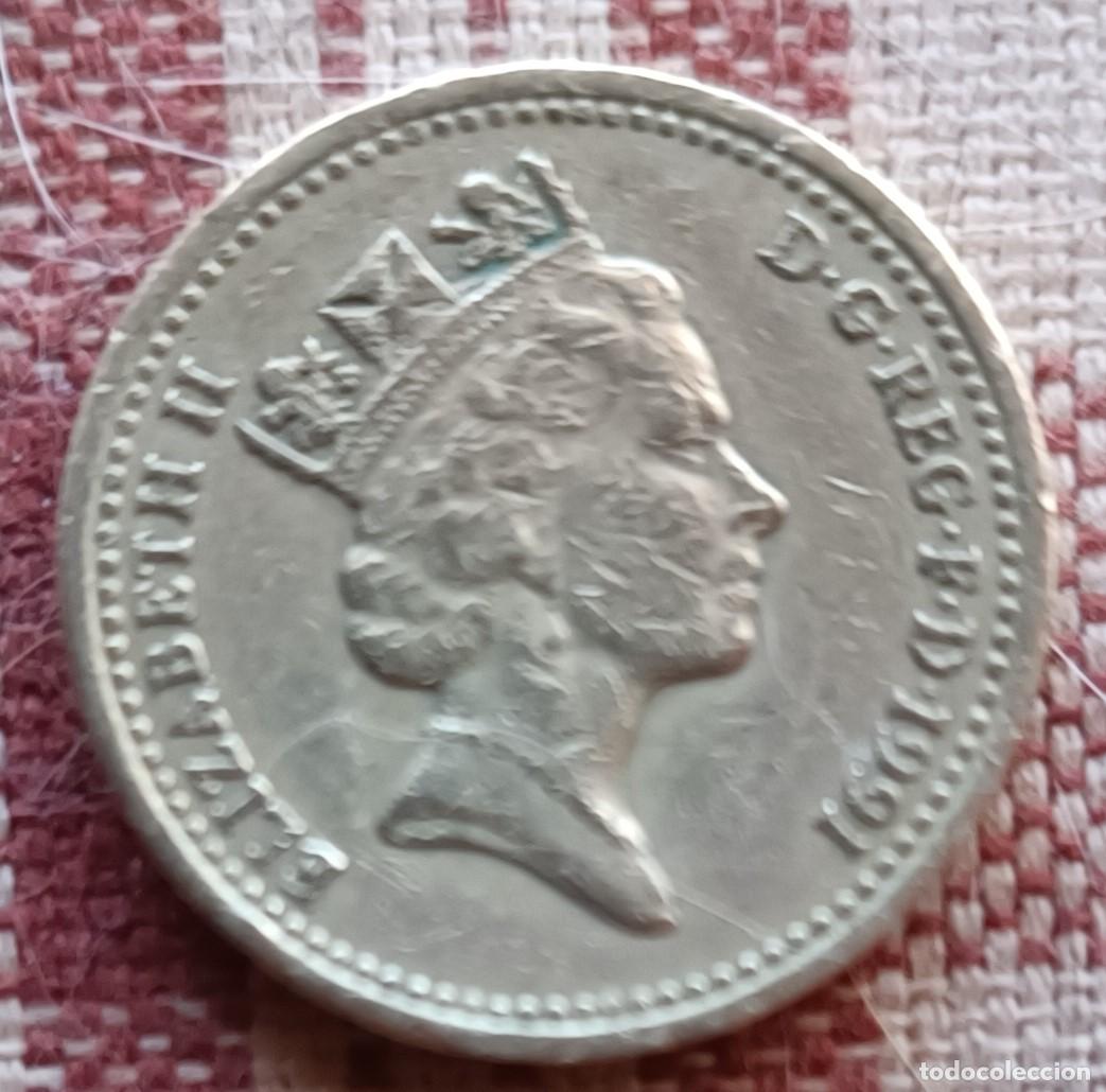 Monedas antiguas de Europa: Moneda de 1 Libra de 1991 - Inglaterra - Foto 1