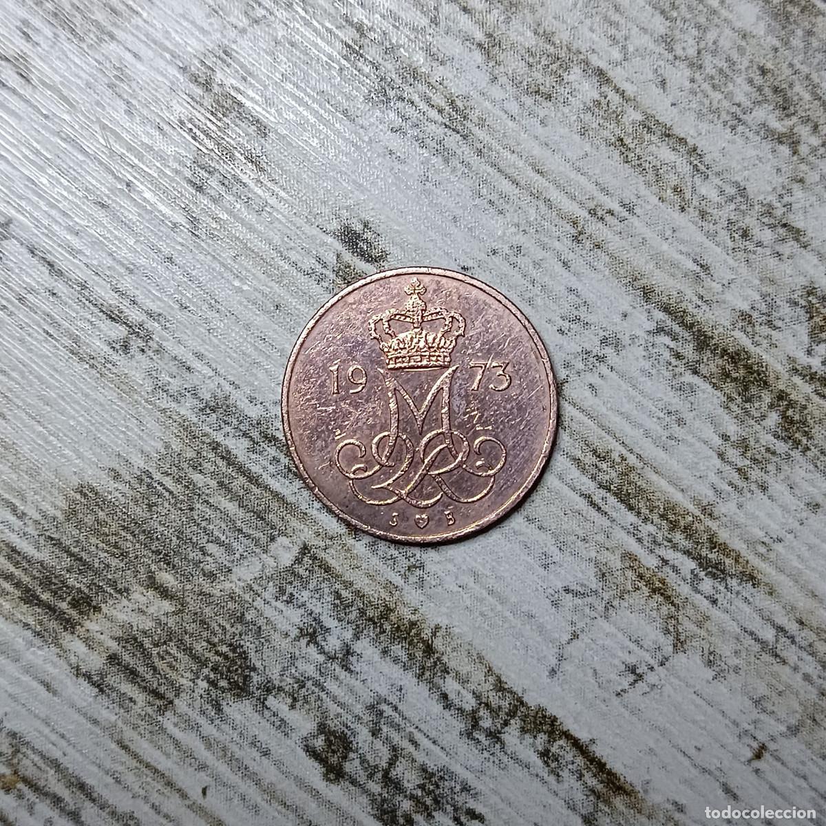 Monedas antiguas de Europa: Dinamarca 5 Ore 1973 (2848) - Foto 1