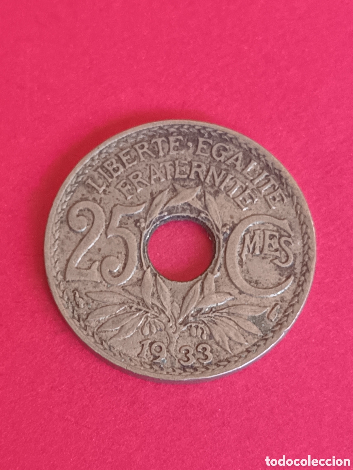 Monedas antiguas de Europa: FRANCIA. 25 C&Eacute;NTIMOS DE 1933. LINDAUER. - Foto 1