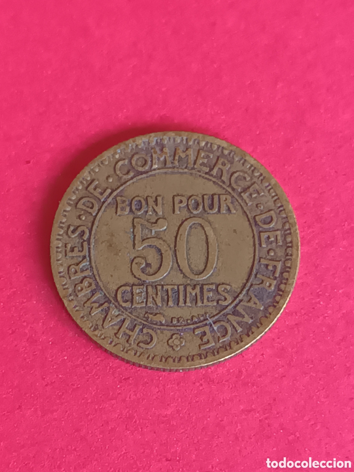 Monedas antiguas de Europa: FRANCIA. 50 C&Eacute;NTIMOS DE 1925. C. COMERCIO. - Foto 2