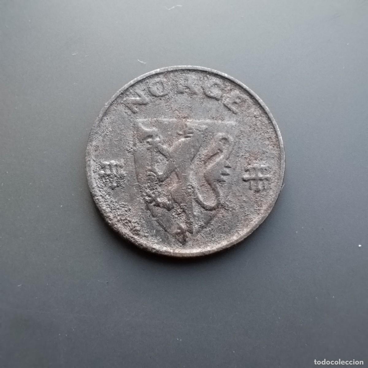 Monedas antiguas de Europa: Moneda 2 ore, Noruega 1944 - Foto 2