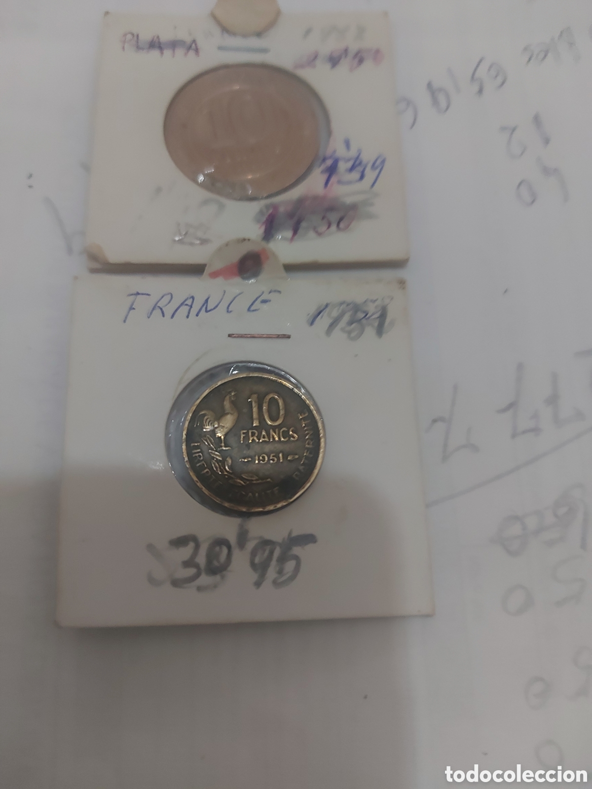 Monedas antiguas de Europa: 2 monedas de Francia - Foto 1