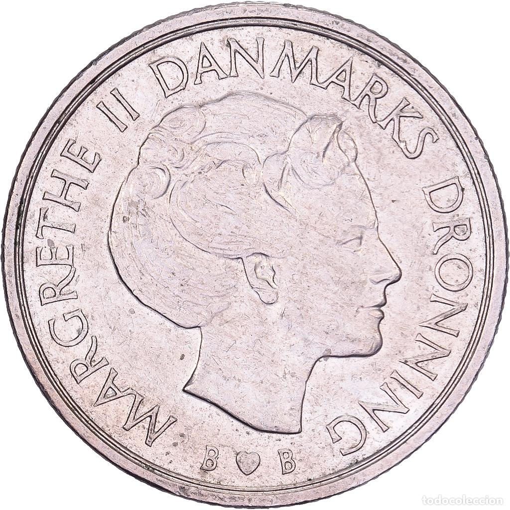 Monedas antiguas de Europa: [#638920] Dinamarca, Margrethe II, Krone, 1981, Copenhagen, Cobre - n&iacute;quel, MBC, KM:862.2