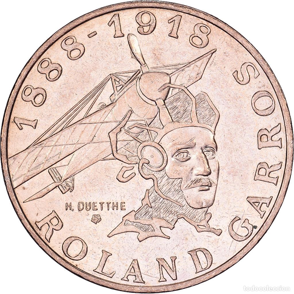 Moedas antigas da Europa: [#638916] Francia, 10 Francs, Roland Garros, 1988, Paris, Aluminio - bronce, EBC