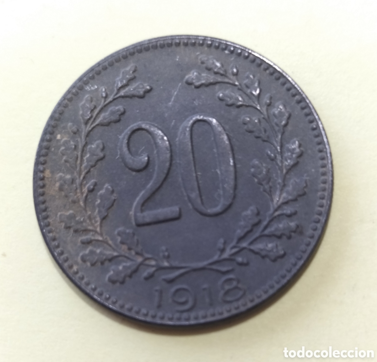Monedas antiguas de Europa: Moneda 20 heller 1918 Austria. - Foto 1