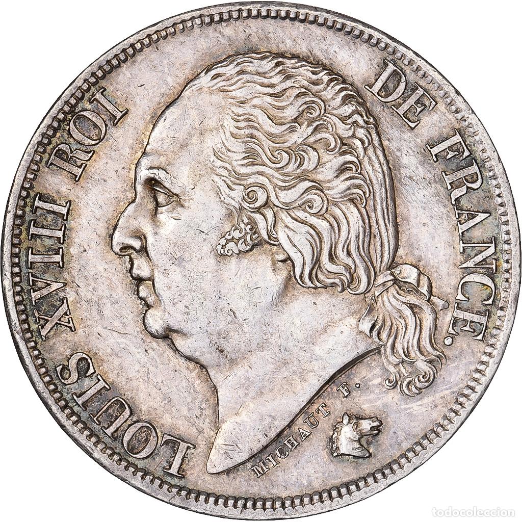 Moedas antigas da Europa: [#981541] Francia, Louis XVIII, 2 Francs, 1823, Paris, Plata, EBC, Gadoury:513
