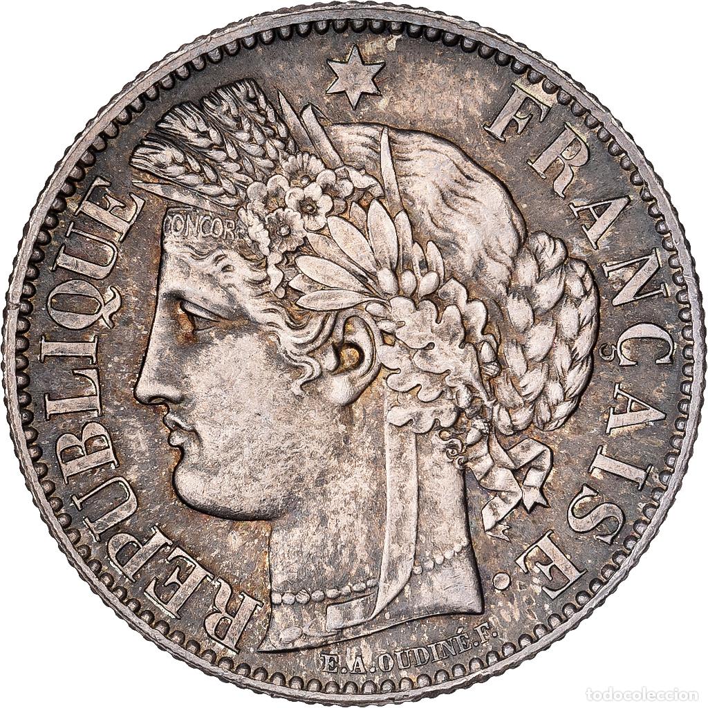 Moedas antigas da Europa: [#981550] Francia, 2 Francs, C&eacute;r&egrave;s, 1895, Paris, Plata, EBC+, Gadoury:530a