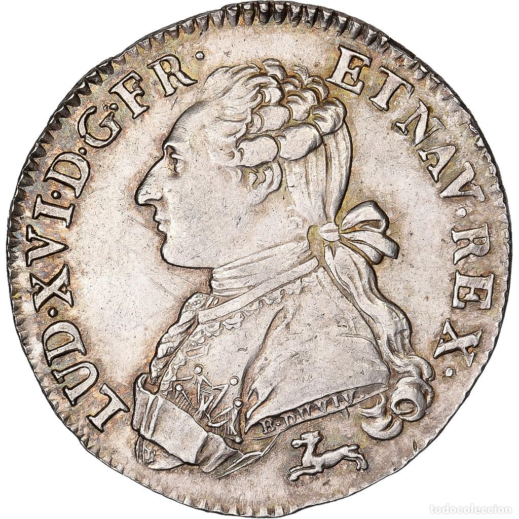 Alte M&uuml;nzen aus Europa: [#981531] Francia, Louis XVI, 1/5 &Eacute;cu aux branches d'olivier, 1786, Orl&eacute;ans, Plata