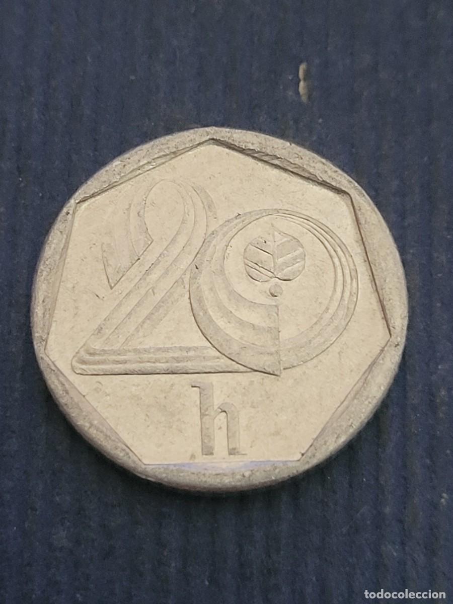 Monedas antiguas de Europa: Moneda 20 hellers 1995 ceca &rdquo;b&acute;&rdquo; Rep&uacute;blica Checa - Foto 2