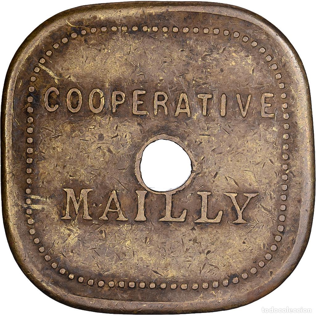 Moedas antigas da Europa: [#1525498] Francia, Coop&eacute;rative Mailly, 10 Centimes, BC+, Lat&oacute;n