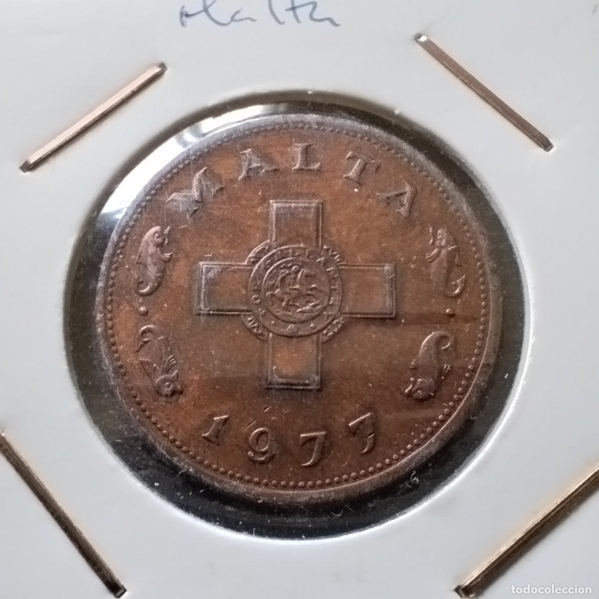 Monedas antiguas de Europa: Moneda 1 cent, Malta 1977 - Foto 1