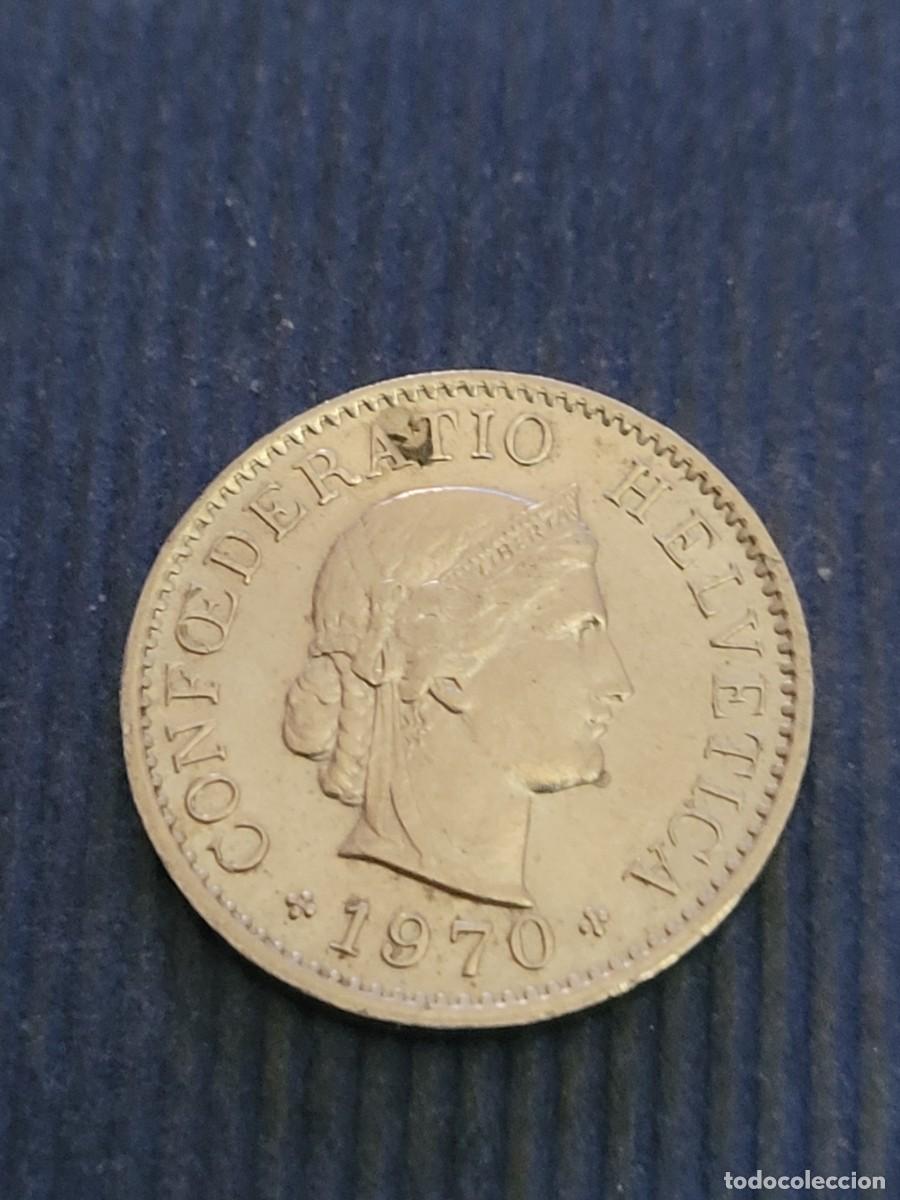 Monedas antiguas de Europa: Moneda 5 c&eacute;ntimos 1970 Suiza - Foto 1