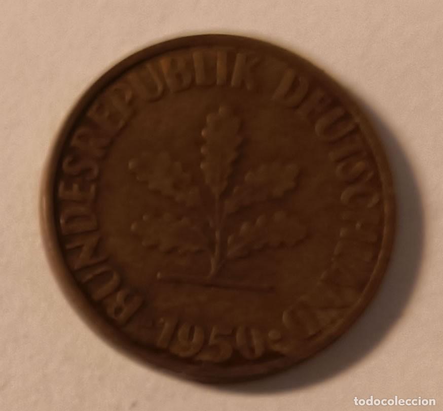 Monedas antiguas de Europa: Moneda 10 Pfennig - A&ntilde;o 1959 - Foto 2