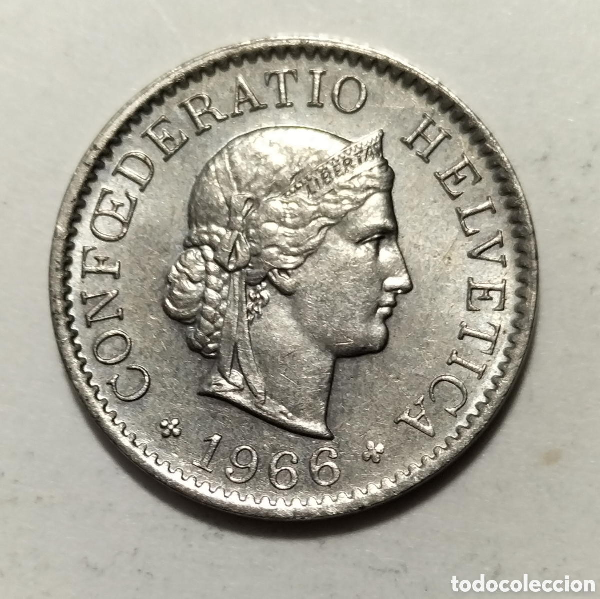 Monedas antiguas de Europa: Moneda 5 c&eacute;ntimos 1966 Suiza