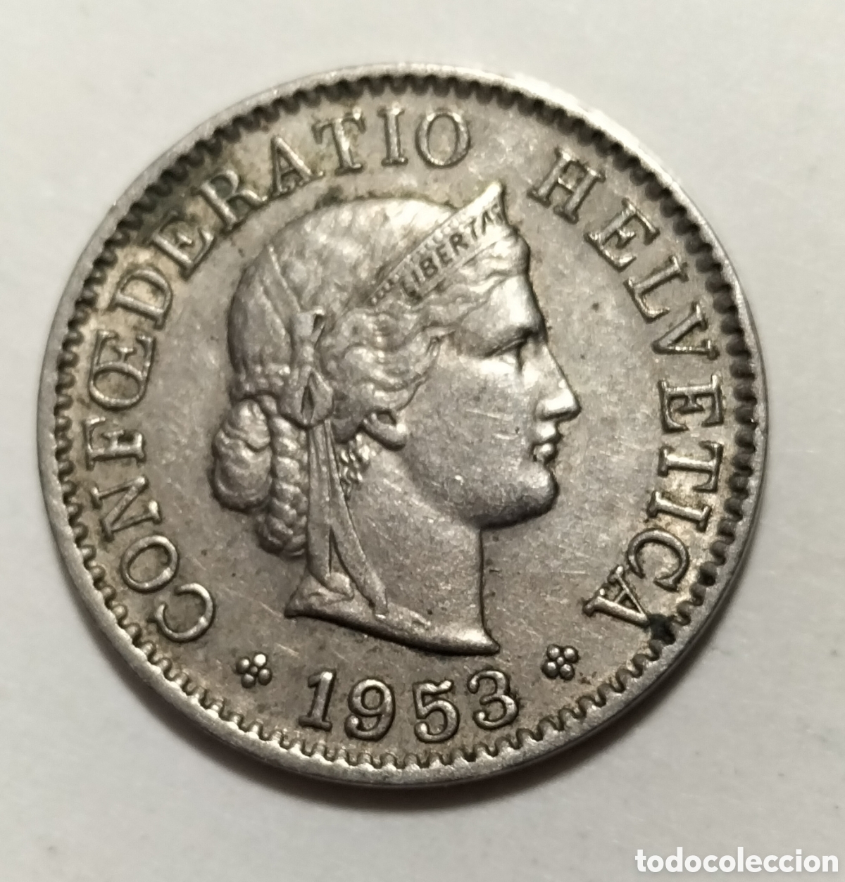 Monedas antiguas de Europa: Moneda 5 c&eacute;ntimos 1953 Suiza