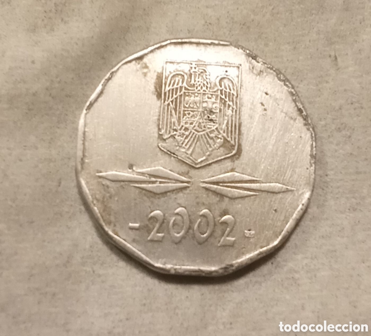 Monedas antiguas de Europa: MONEDA DE RUMAN&Iacute;A 5000 LEI 2002 - Foto 2