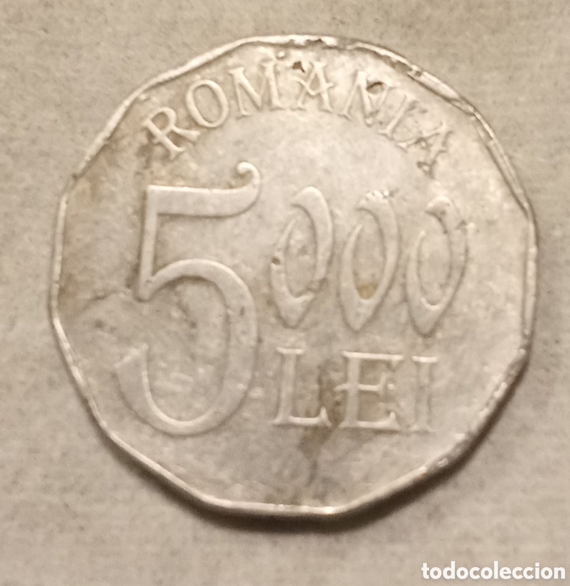 Monedas antiguas de Europa: MONEDA DE RUMAN&Iacute;A 5000 LEI 2002 - Foto 1