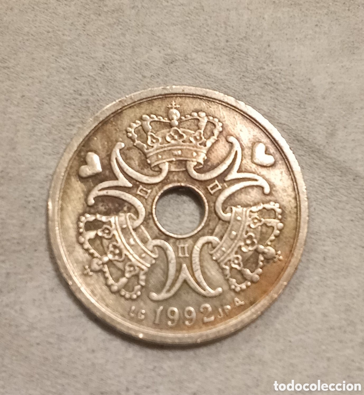 Monedas antiguas de Europa: MONEDA DE DINAMARCA DOS KRONER 1992 - Foto 2