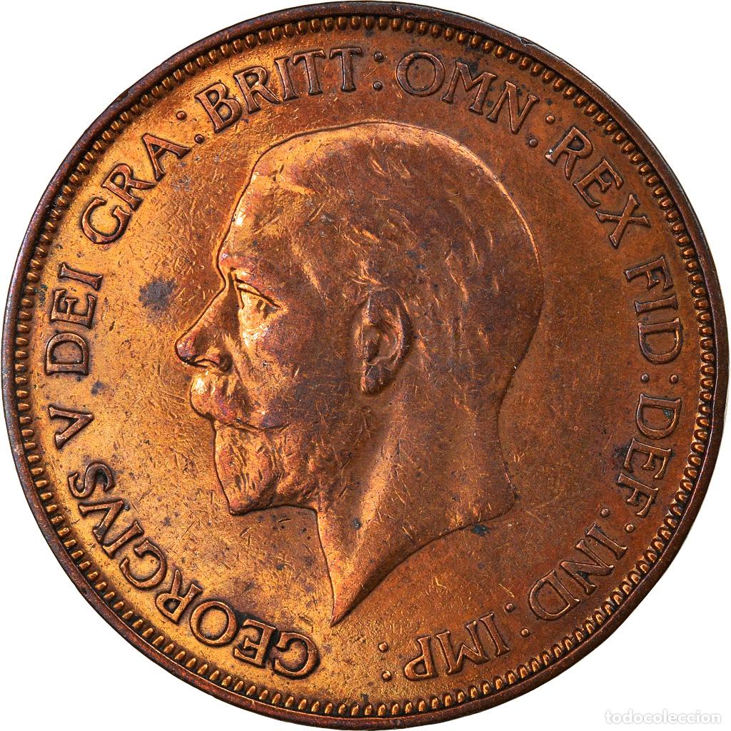 Monete antiche di Europa: [#884966] Moneda, Gran Breta&ntilde;a, George V, Penny, 1936, MBC, Bronce, KM:838