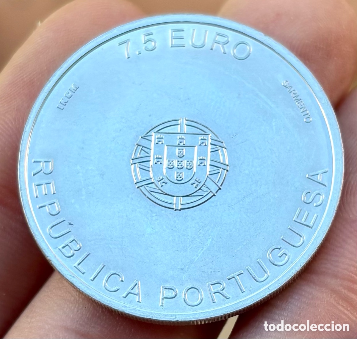 Old Coins of Europe: Moneda PLATA PORTUGAL 7,5 Euros 2019 . &euro;