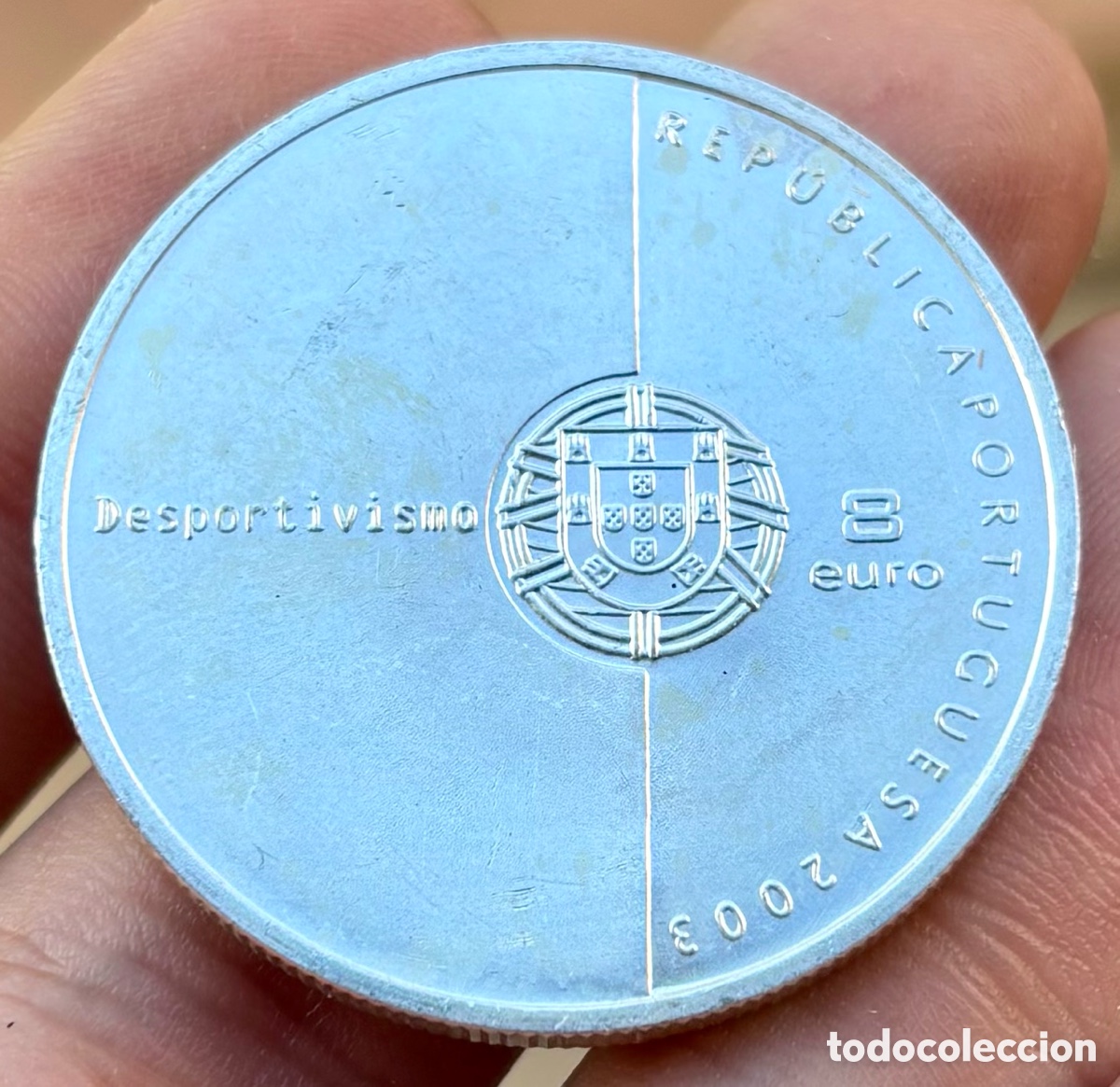 Monedas antiguas de Europa: Moneda PLATA PORTUGAL 8 Euros 2003. &euro; Euro 2004 Fairplay