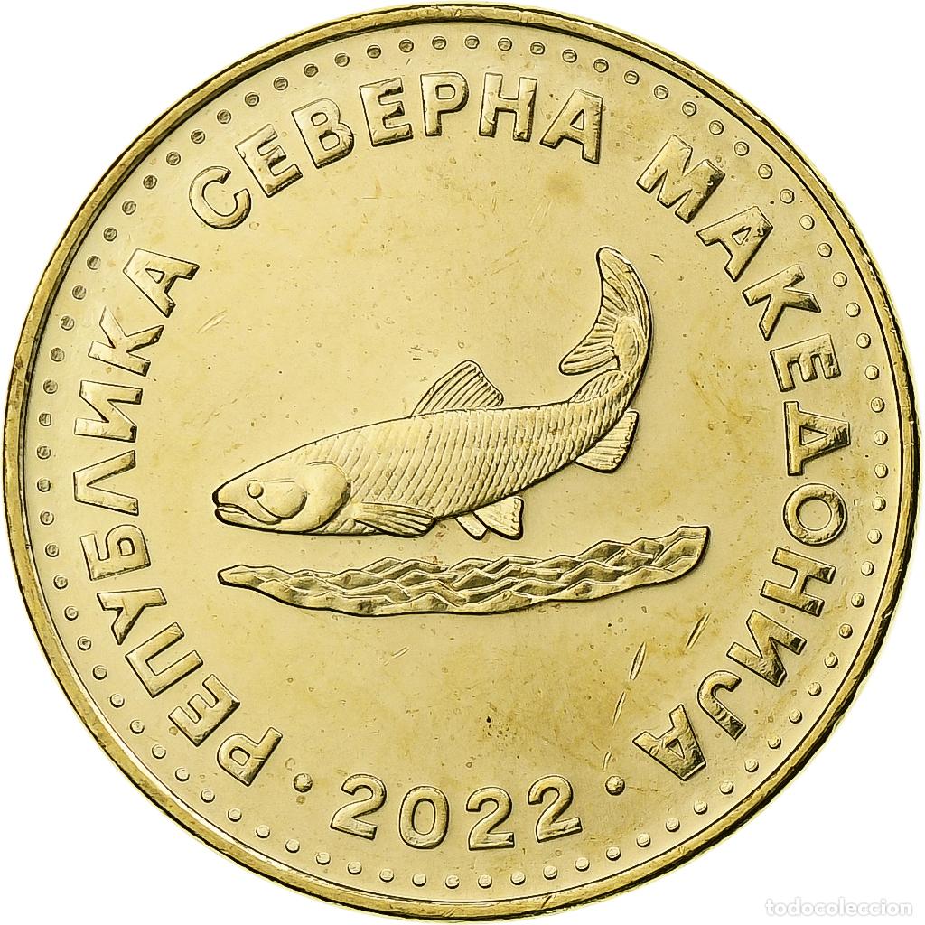 Moedas antigas da Europa: [#1305342] Macedonia, 2 Denari, 2022, Lat&oacute;n chapado en acero, SC