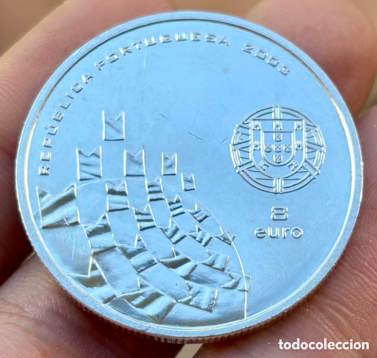 Alte M&uuml;nzen aus Europa: Moneda PLATA PORTUGAL 8 Euros 2004 &euro;. Euro 2004